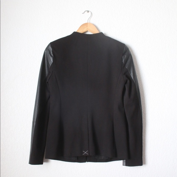 NWT Madewell Black Leather Blazer Sz: 6 - Picture 5 of 7